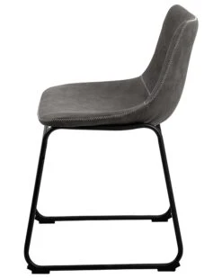 Set Of 2 Fabric Dining Chairs Grey BATAVIA -Furniture Store undef src sa picid 725086 type whitesh image
