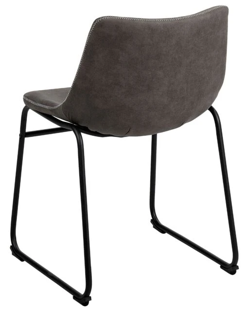Set Of 2 Fabric Dining Chairs Grey BATAVIA - Image 6