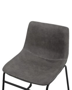 Set Of 2 Fabric Dining Chairs Grey BATAVIA -Furniture Store undef src sa picid 725088 type whitesh image
