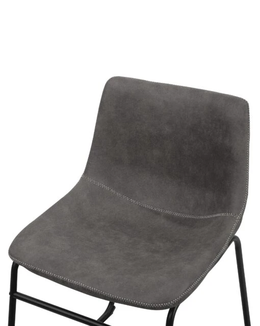 Set Of 2 Fabric Dining Chairs Grey BATAVIA - Image 7
