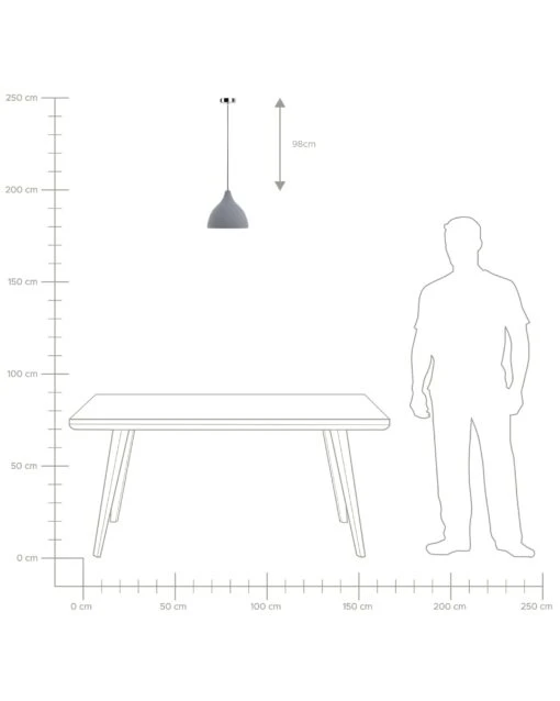 Concrete Pendant Lamp Grey LAMBRO - Image 9