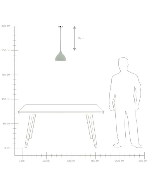 Concrete Pendant Lamp Green LAMBRO - Image 9
