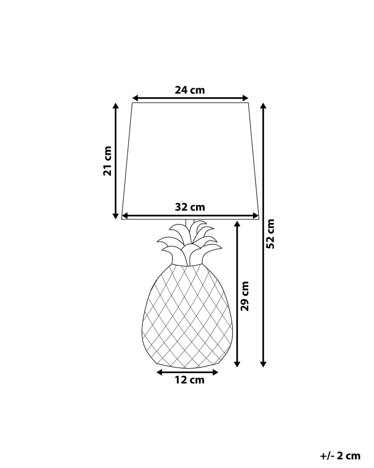 Table Lamp Gold PINEAPPLE - Image 10