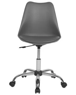 Armless Desk Chair Grey DAKOTA II -Furniture Store undef src sa picid 731706 type whitesh image
