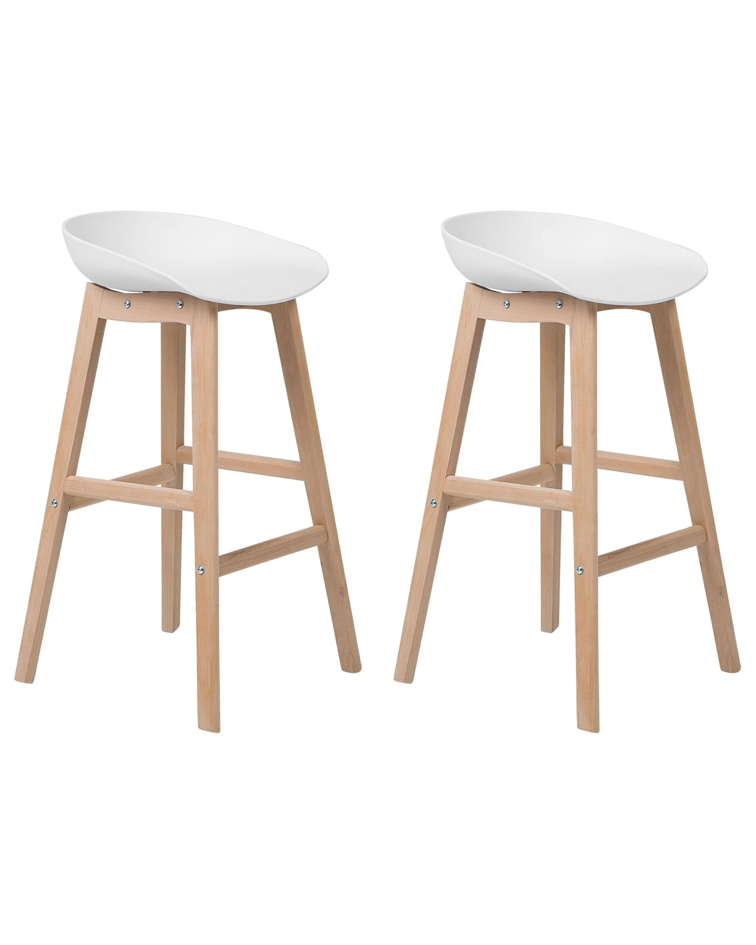 Set Of 2 Bar Chairs White MICCO