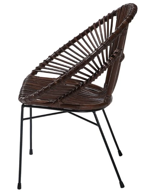 Rattan Accent Chair Brown SARITA - Image 4