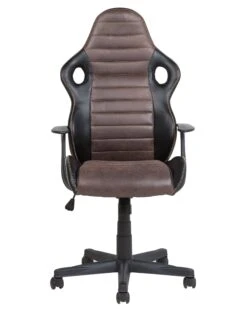 Swivel Office Chair Black With Brown SUPREME -Furniture Store undef src sa picid 735071 type whitesh image