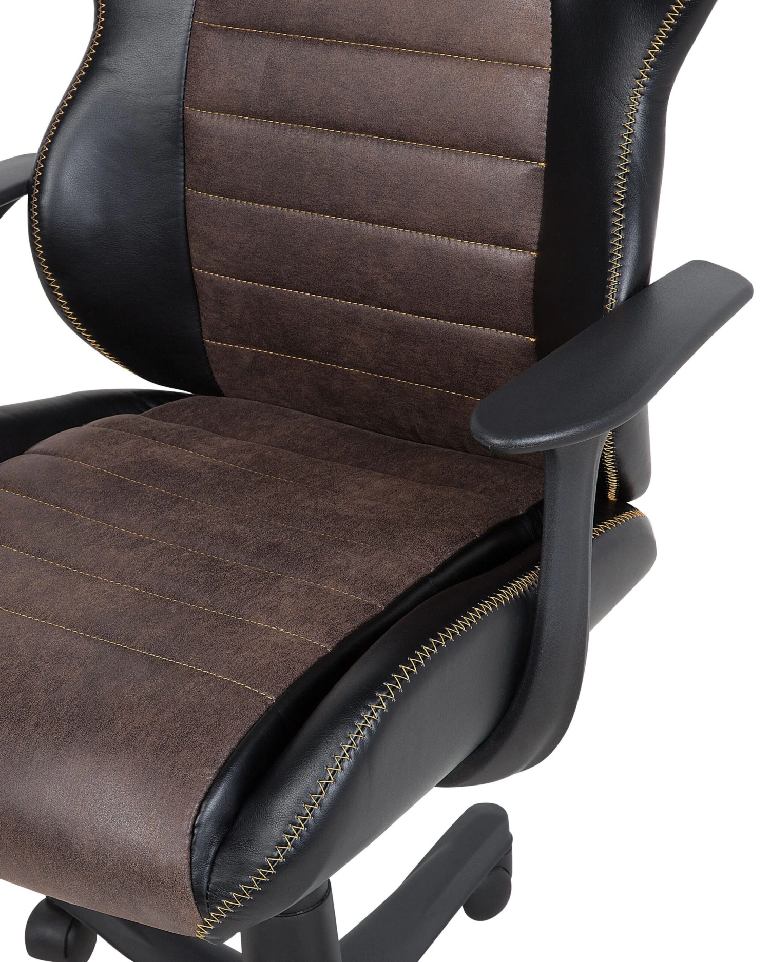 Swivel Office Chair Black With Brown SUPREME - Image 7