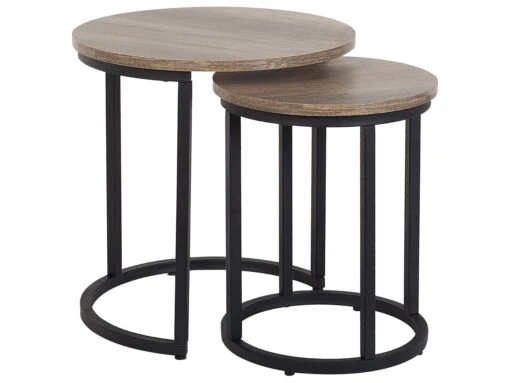 Nest Of 2 Tables Dark Wood DIXIE