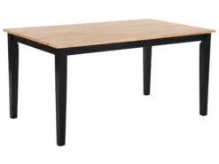 Wooden Dining Table 150 X 90 Cm Black GEORGIA