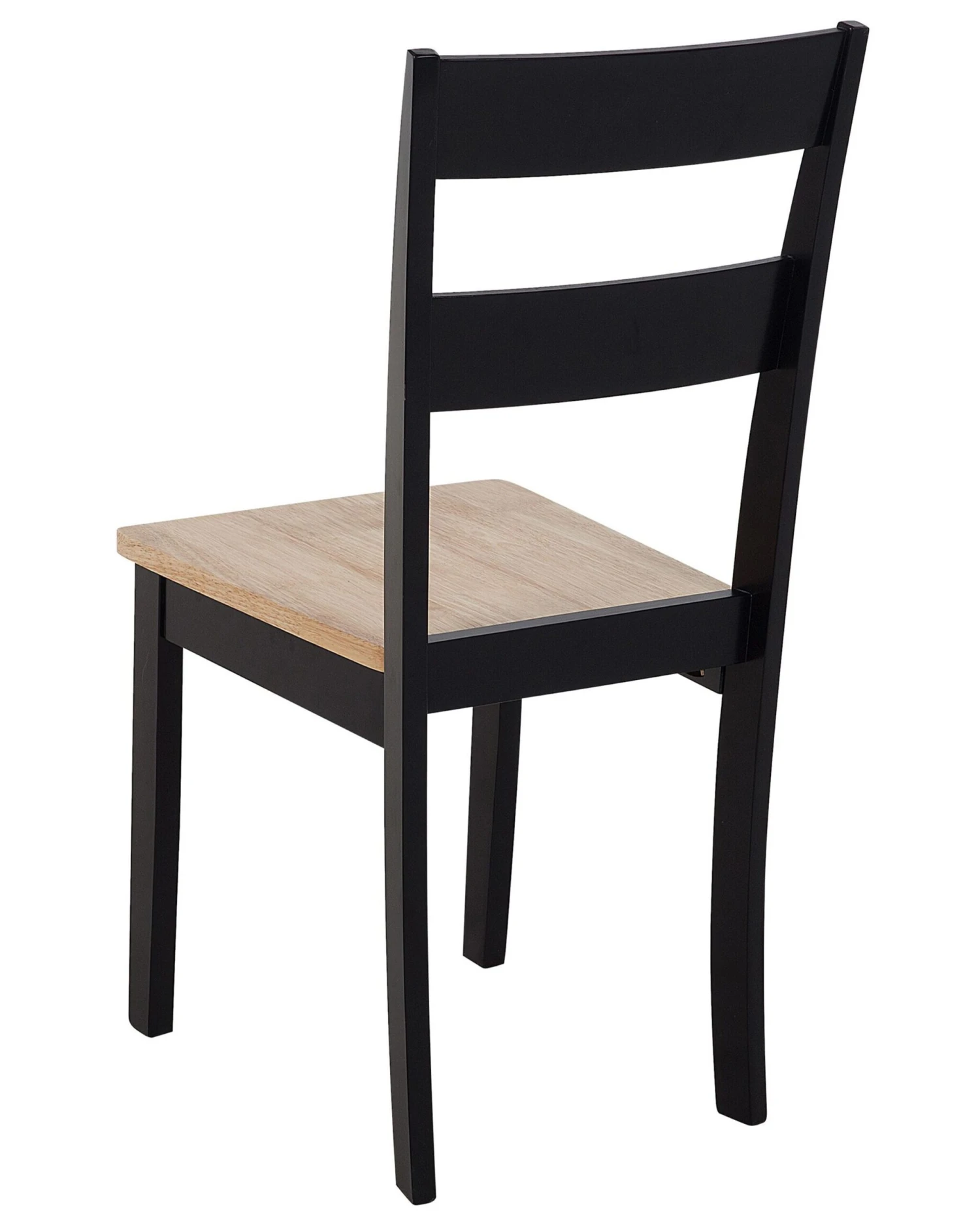 Set Of 2 Dining Chairs Black And Light Wood GEORGIA - Image 4