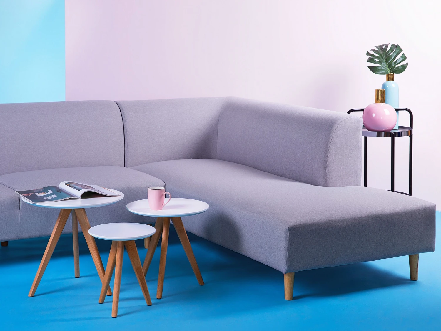 Set Of 3 Coffee Tables White VEGAS - Image 2