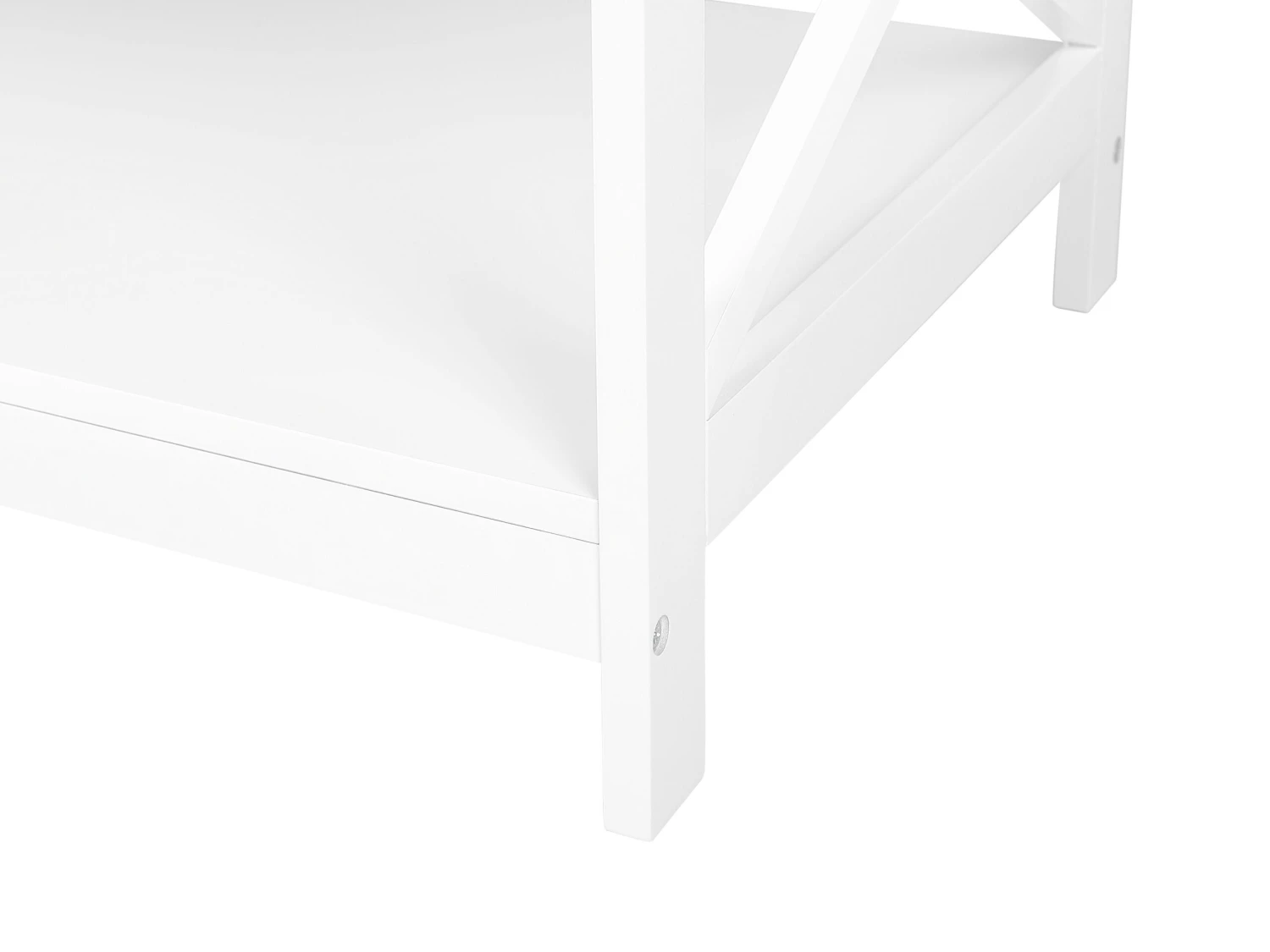 Coffee Table With Shelf White FOSTER - Image 10