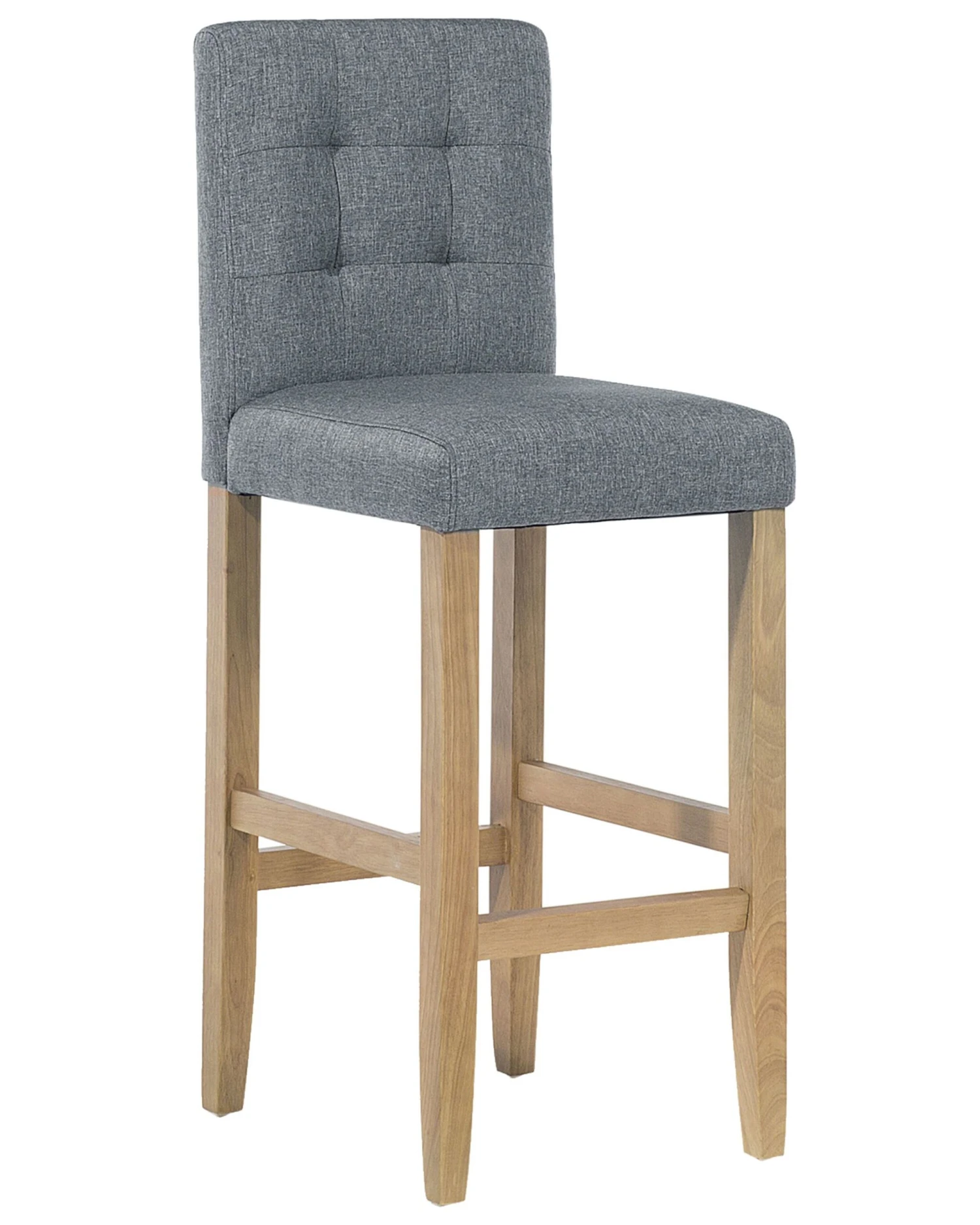 Set Of 2 Bar Chairs Fabric Grey MADISON - Image 6