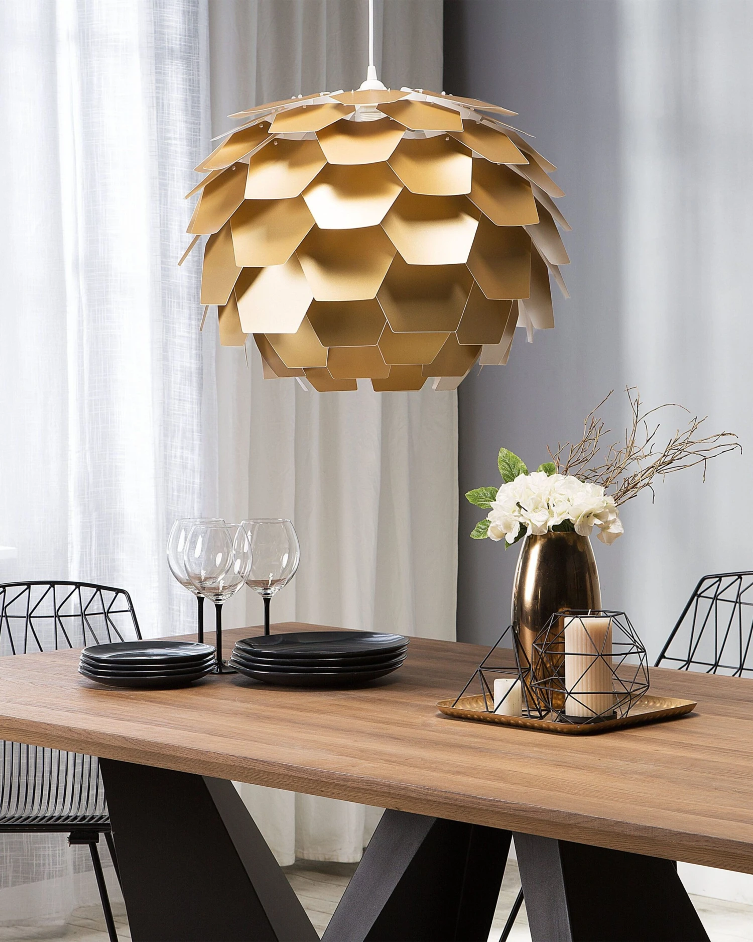 Pendant Lamp Gold SEGRE - Image 3