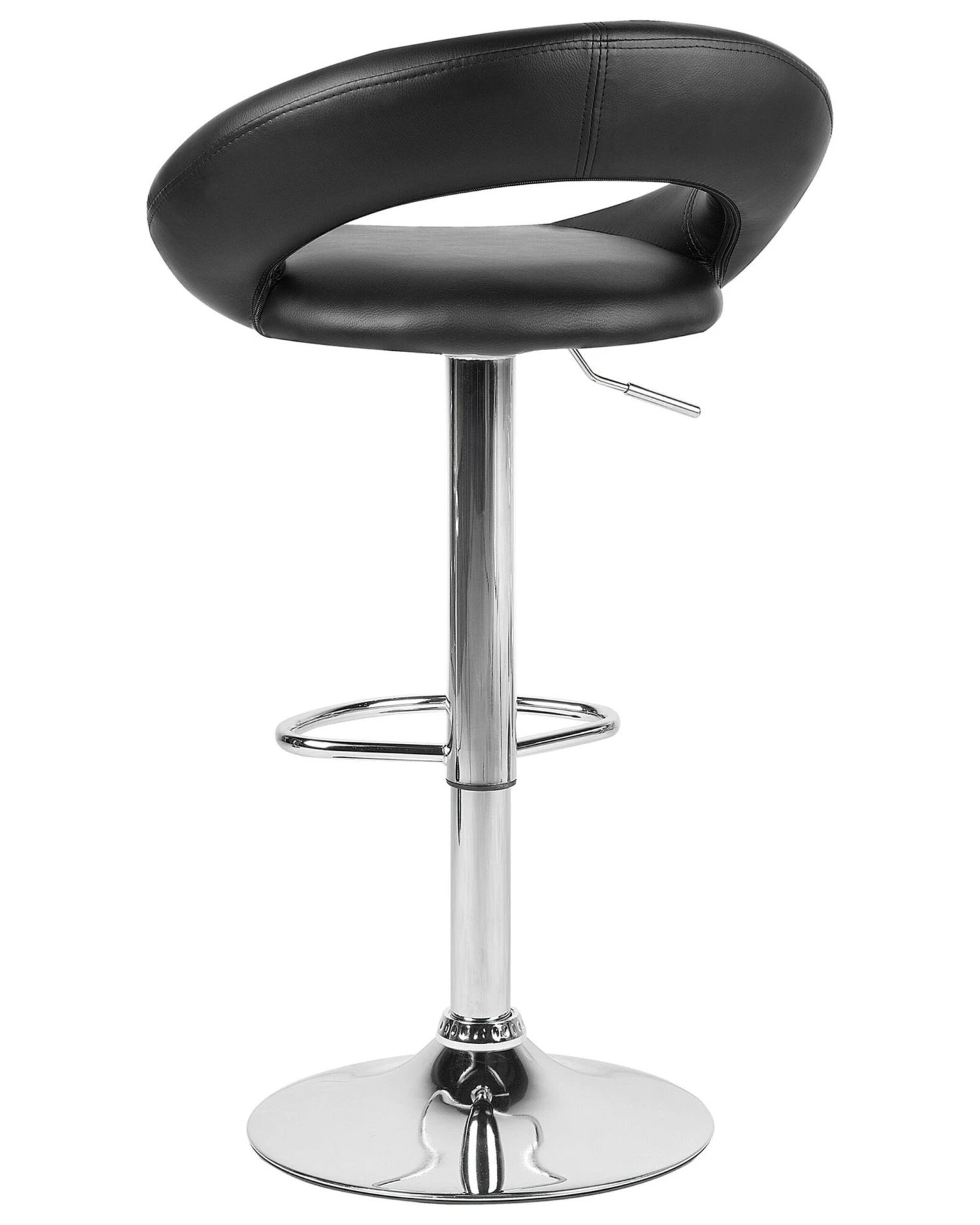 Set Of 2 Faux Leather Swivel Bar Stools Black PEORIA - Image 5