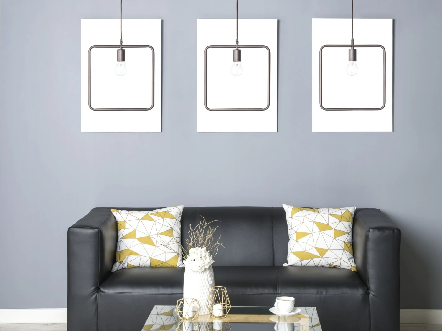 Metal Pendant Lamp Brown LERMA - Image 3