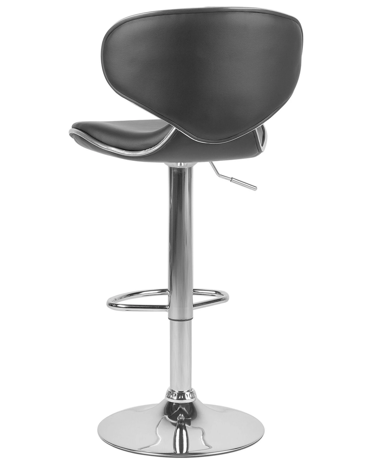 Set Of 2 Faux Leather Swivel Bar Stools Black CONWAY - Image 5