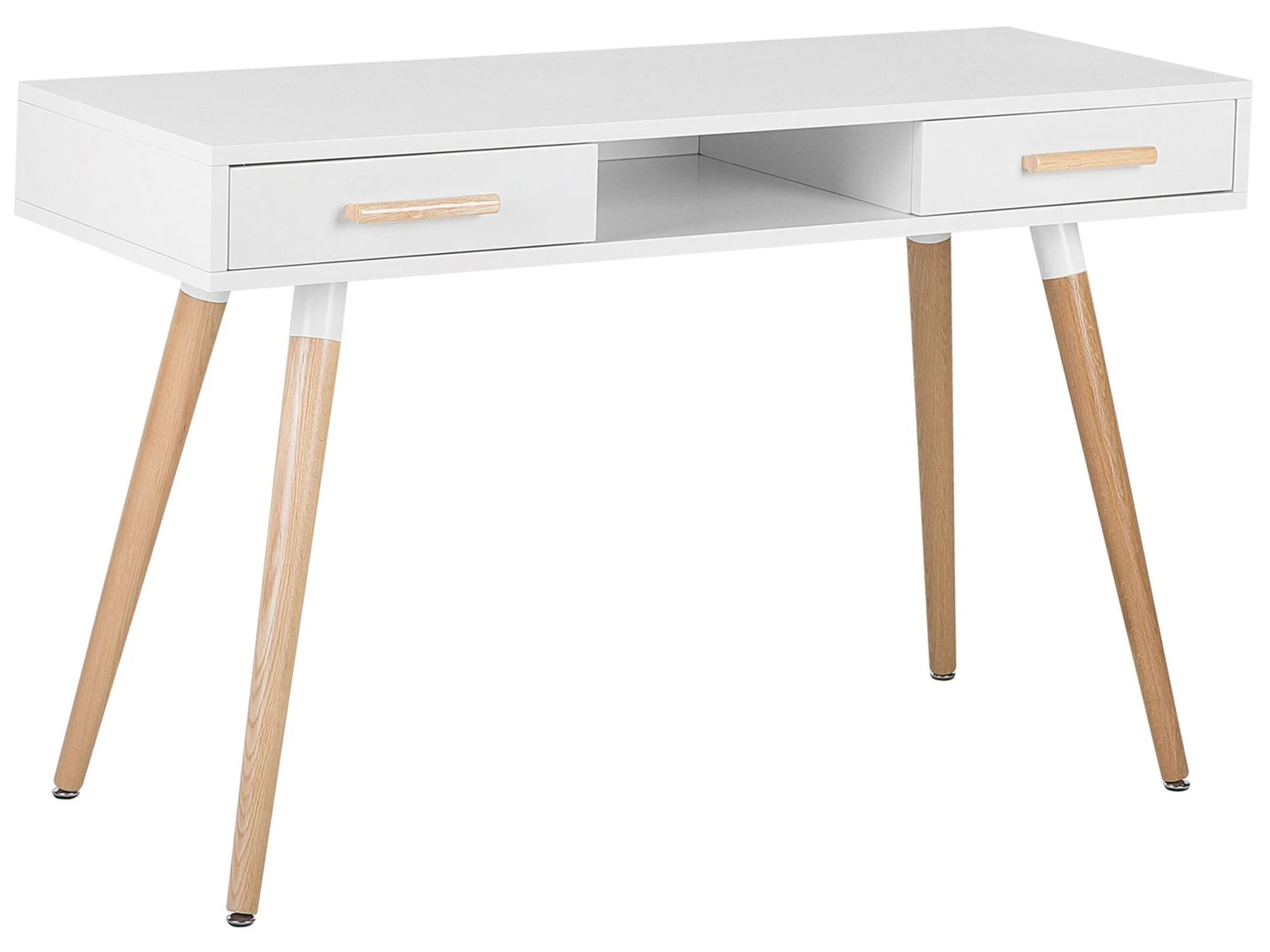 Dressing Table / 2 Drawer Home Office Desk With Shelf 120 X 45 Cm White FRISCO