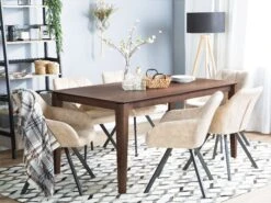 Set Of 2 Fabric Dining Chairs Beige MONEE -Furniture Store undef src sa picid 744294 type color image