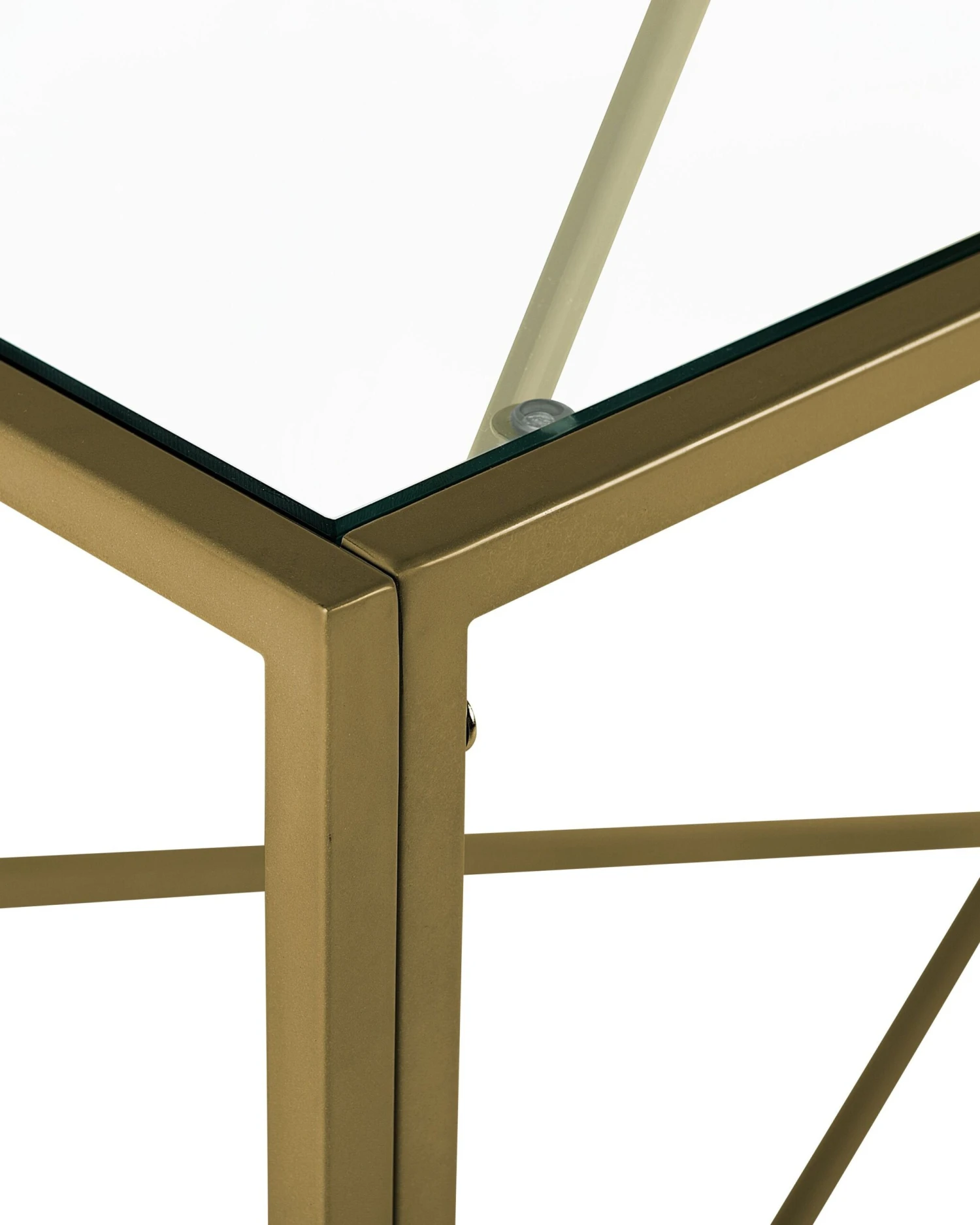 Glass Top Console Table Gold ORLAND - Image 6