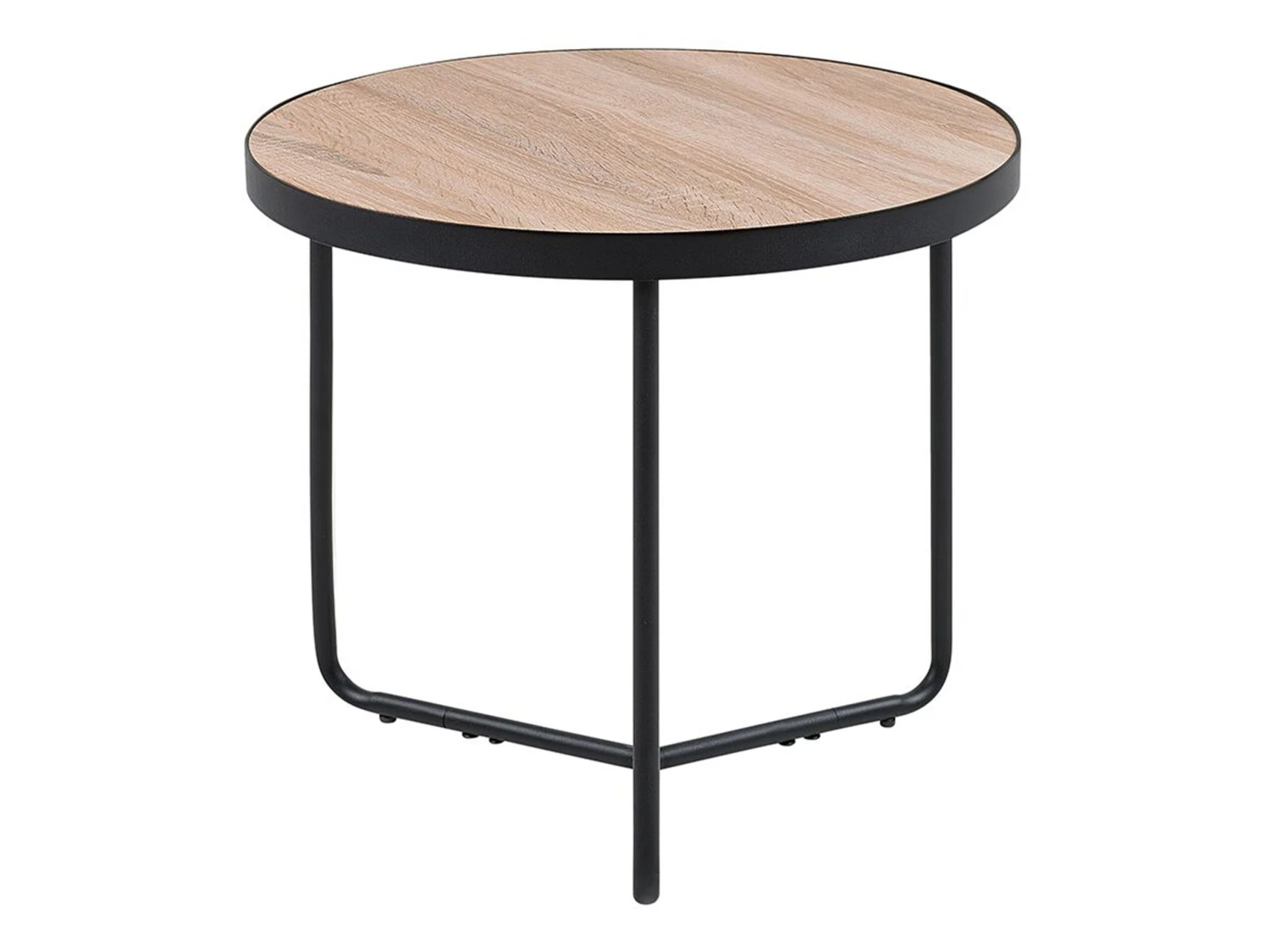 Set Of 2 Coffee Tables Light Wood With Black MELODY Small And Medium - Image 4