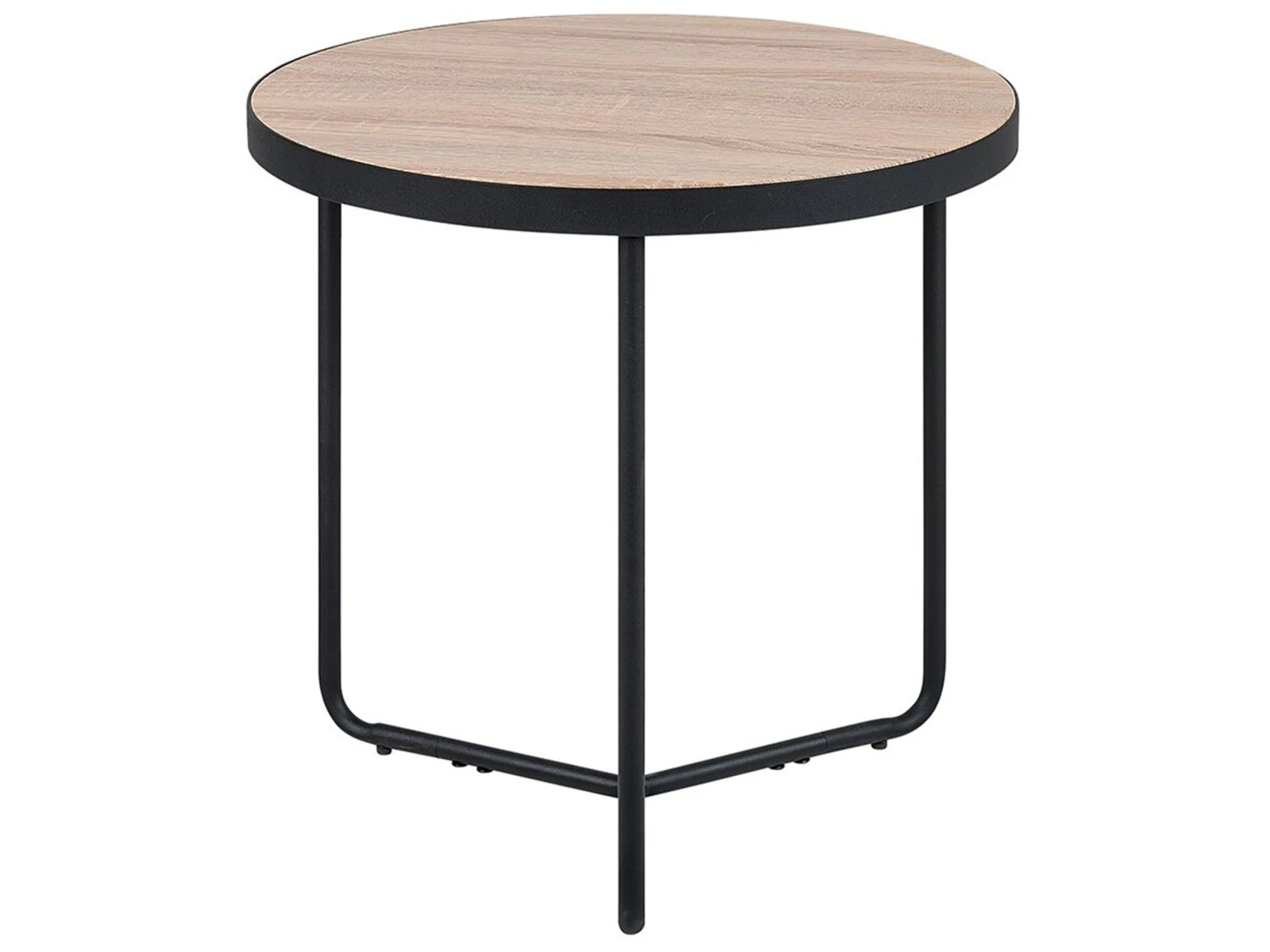 Set Of 2 Coffee Tables Light Wood With Black MELODY Big And Medium - Image 9