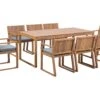 8 Seater Acacia Wood Garden Dining Set With Blue Cushions SASSARI -Furniture Store undef src sa picid 746063 type whitesh image