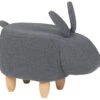Fabric Animal Stool Grey BUNNY -Furniture Store undef src sa picid 746447 type whitesh image