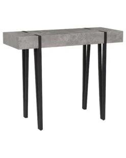 Console Table Concrete Effect With Black ADENA