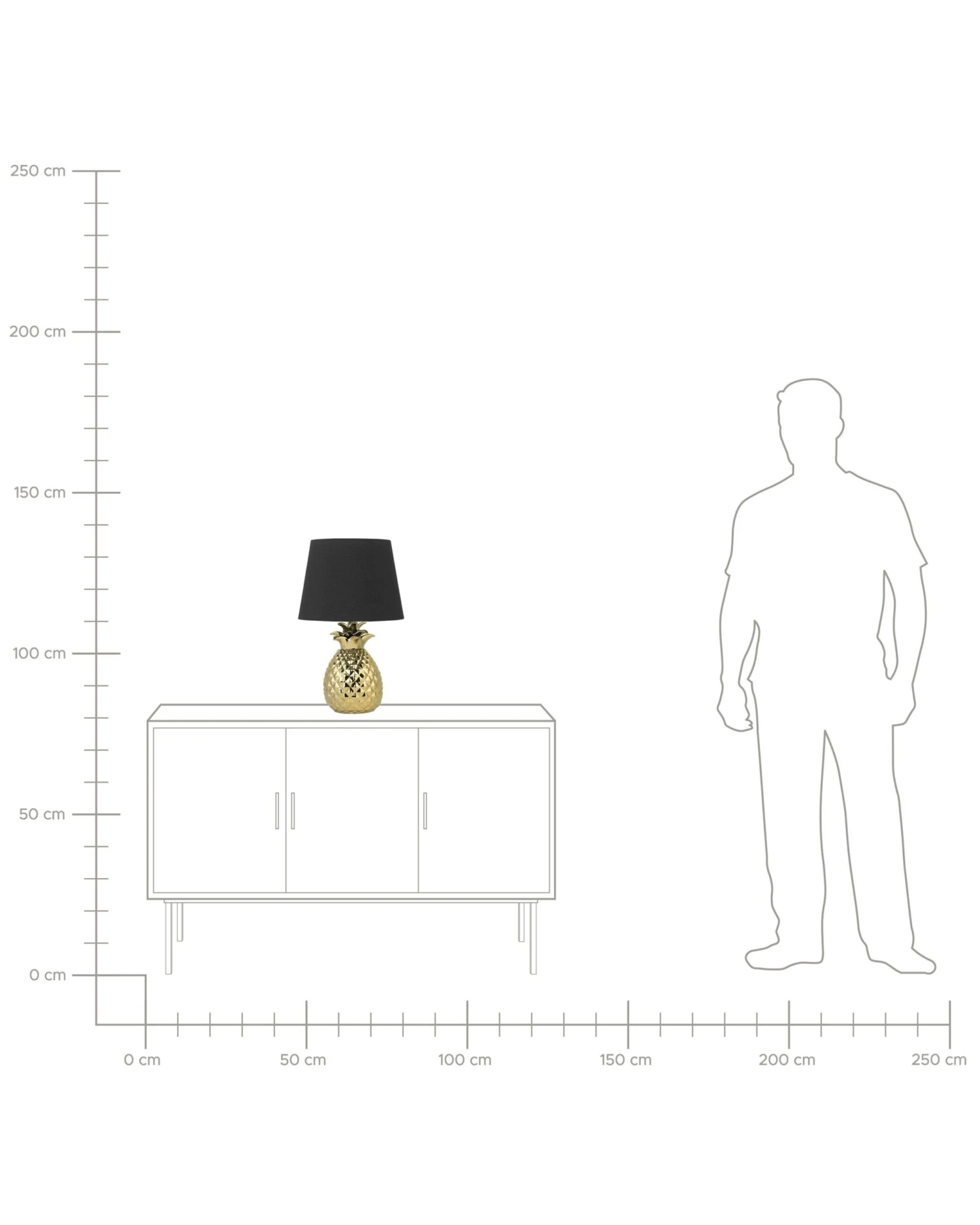 Table Lamp Gold PINEAPPLE - Image 9