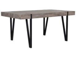 Dining Table Dark Wood With Black ADENA Various Sizes