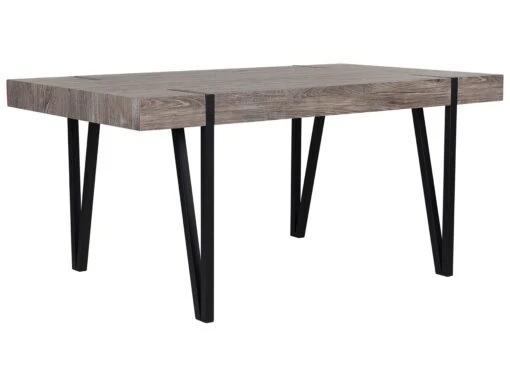 Dining Table Dark Wood With Black ADENA Various Sizes