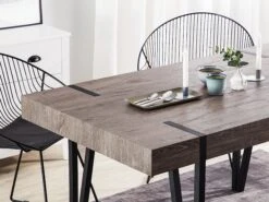 Dining Table Dark Wood With Black ADENA Various Sizes -Furniture Store undef src sa picid 750718 type whitesh image