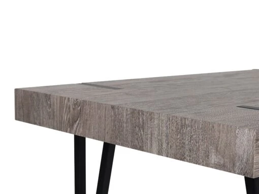 Dining Table Dark Wood With Black ADENA Various Sizes - Image 5