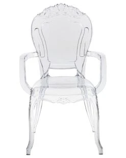 Set Of 2 Accent Chairs Acrylic Transparent VERMONT II -Furniture Store undef src sa picid 751324 type whitesh image