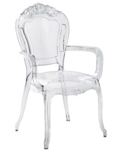 Set Of 2 Accent Chairs Acrylic Transparent VERMONT II -Furniture Store undef src sa picid 751328 type whitesh image