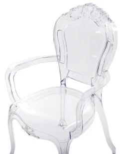 Set Of 2 Accent Chairs Acrylic Transparent VERMONT II -Furniture Store undef src sa picid 751330 type whitesh image
