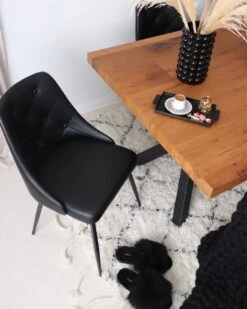 Set Of 2 Dining Chairs Faux Leather Black VALERIE -Furniture Store undef src sa picid 752824 type whitesh image