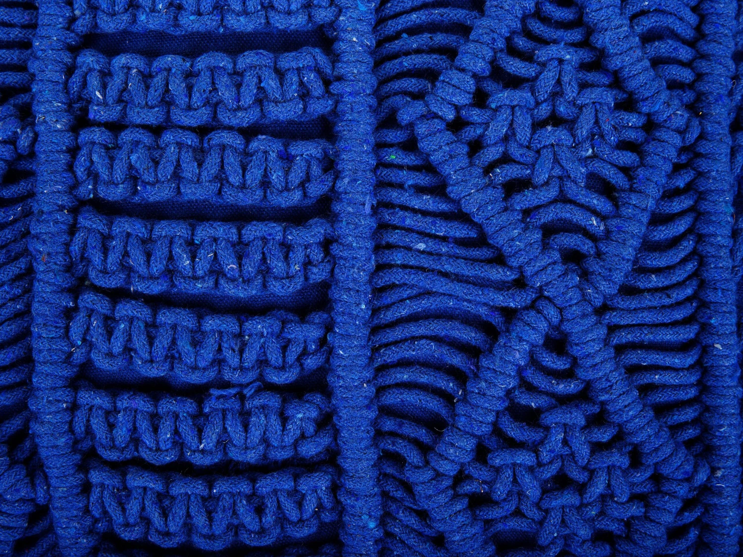 Cotton Macramé Cushion 45 X 45 Cm Blue KARATAS - Image 7