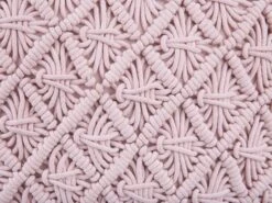 Cotton Macramé Cushion With Tassels 40 X 40 Cm Pink YANIKLAR -Furniture Store undef src sa picid 753352 type whitesh image