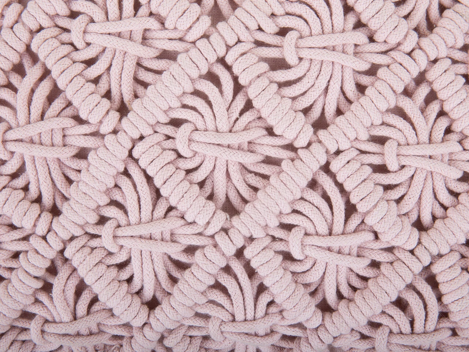 Cotton Macramé Cushion 45 X 40 Cm Pink KIZKALESI - Image 7