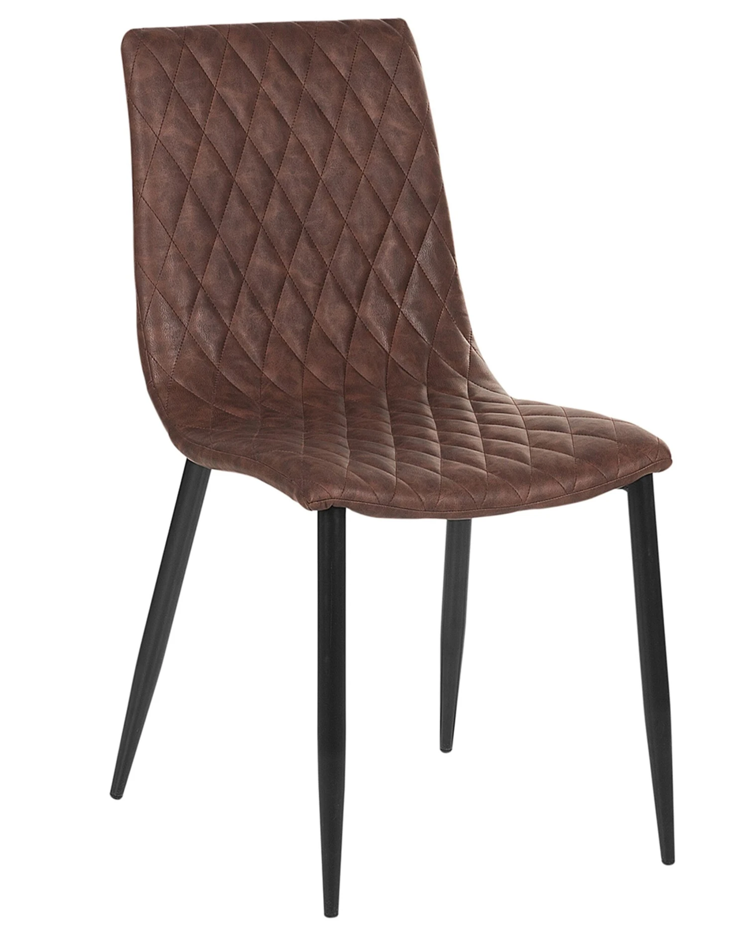 Set Of 2 Dining Chairs Faux Leather Brown MONTANA - Image 5