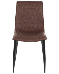 Set Of 2 Dining Chairs Faux Leather Brown MONTANA -Furniture Store undef src sa picid 754497 type whitesh image