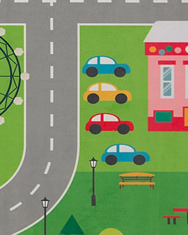 Kids Rug City Print 80 X 150 Cm SEBEN - Image 5