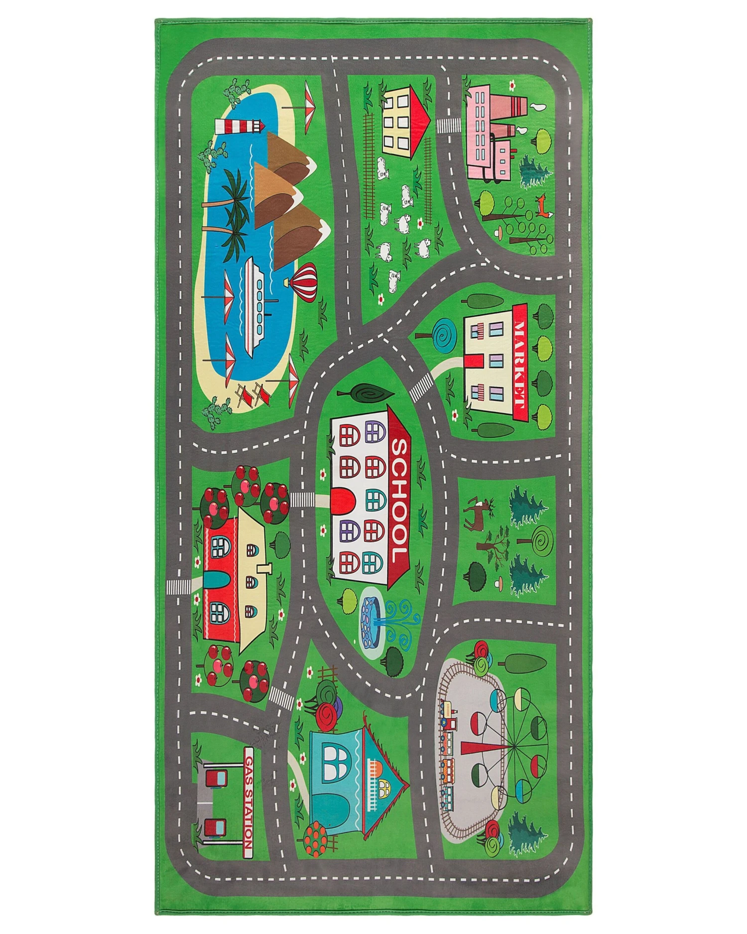 Kids Rug City Print 80 X 150 Cm TUTAK