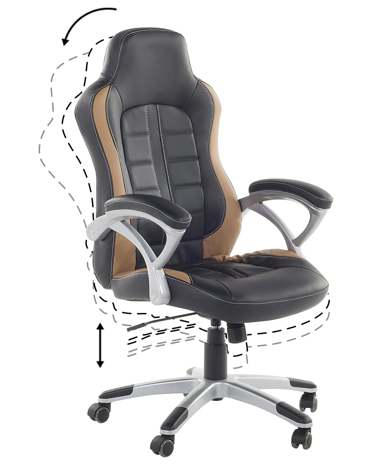 Executive Chair Black With Golden Brown PRINCE - Image 5