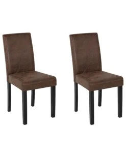 Dining Chair - Kitchen Chair - Old Leather - Brown - BROADWAY