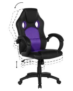 Swivel Office Chair Purple FIGHTER -Furniture Store undef src sa picid 756150 type whitesh image