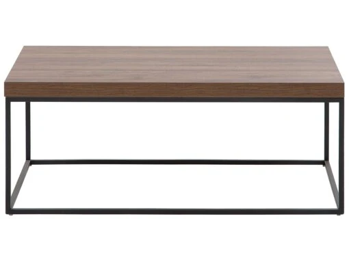 Coffee Table Dark Wood With Black DELANO - Image 4